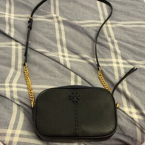 Tory Burch Black and Gold Crossbody Bag